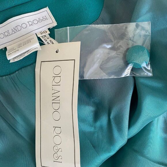 Orlando Rossi Vintage Jade Green Embellished Jacket SZ 20 NWT - Picture 7 of 13